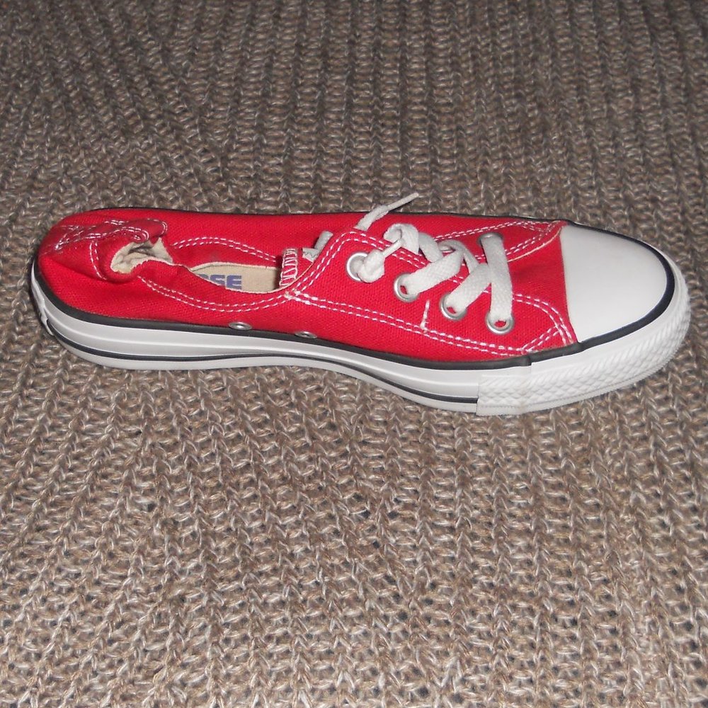 Converse Red and White Women's Sneakers - Picture 9 of 14